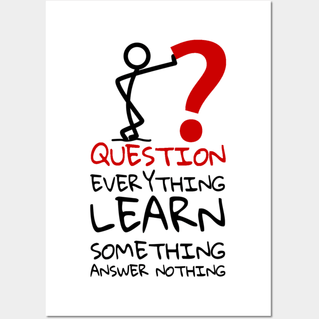 Question ? Everything-Euripides Quote. Wall Art by Rules of the mind